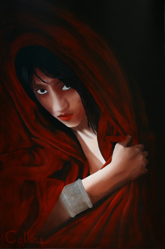 027 'Scarlet'  20x30 oil on canvas