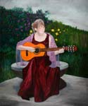 030 'Rachel With Guitar' 30x36 oil on canvas